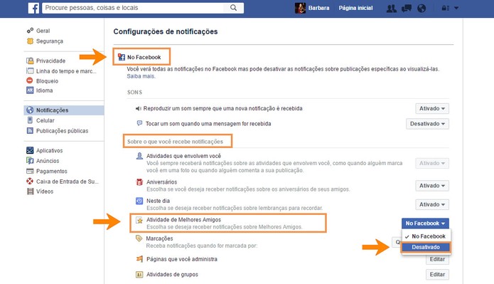 Desative as notificações de melhores amigos no Facebook (Foto: Reprodução/Barbara Mannara) (Foto: Desative as notificações de melhores amigos no Facebook (Foto: Reprodução/Barbara Mannara)) Desative as notificações de melhores amigos no Facebook (Foto: Reprodução/Barbara Mannara) (Foto: Desative as notificações de melhores amigos no Facebook (Foto: Reprodução/Barbara Mannara))