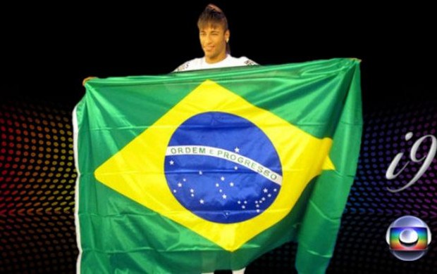 Neymar virtual na embaixada do Brasil em Londres (Foto: Divulgação)