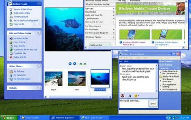 Windows XP tinha um aspecto e aparência redesenhado e tinha versões em 25 idiomas. Converteu-se em um dos produtos da Microsoft mais vendidos nos anos seguintes. (Foto: Divulgação/Microsoft)