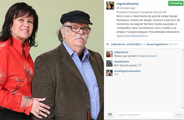 Sergio Rodrigues (Foto: Instagram/reprodução)