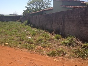 Local onde o corpo do jovem foi encontrado, em Inhumas, Goiás (Foto: Fernanda Borges/G1)