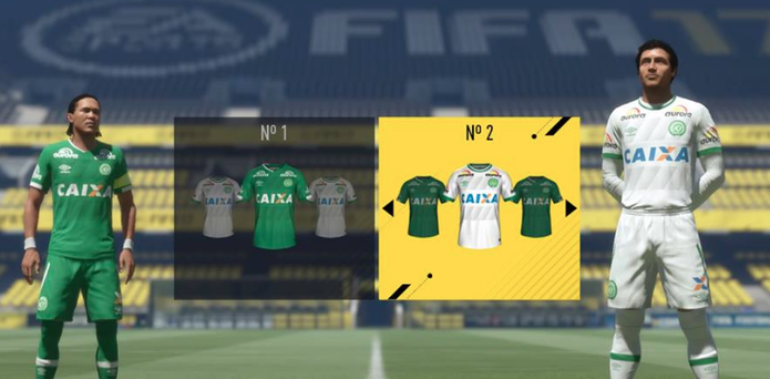 Fifa libera gratuitamente uniforme e emblema da Chapecoense (Foto: Reprodução / TechTudo)