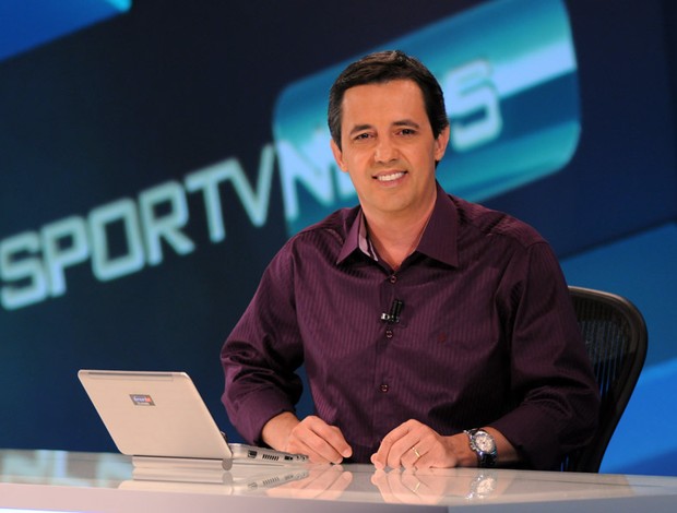 Carlos Eduardo Lino apresentador SporTV News noite (Foto: Divulgação SporTV)