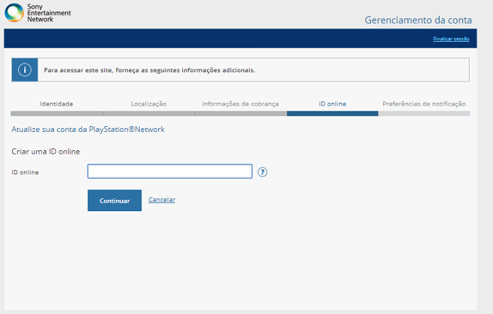 PSN: como criar seu cadastro. (Foto: Reprodução/ Emanuel Schimidt)