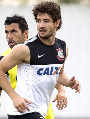 Pato e Maldonado treino Corinthians (Foto: Daniel Augusto Jr. / Ag. Corinthians)