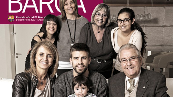Pique e familia (Foto: Reprodução/Revista Barça)