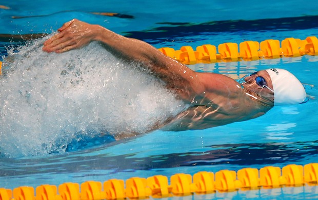 Daniel Orzechowski, da natação, no Mundial de Barcelona (Foto: Satiro Sodré / SS Press)