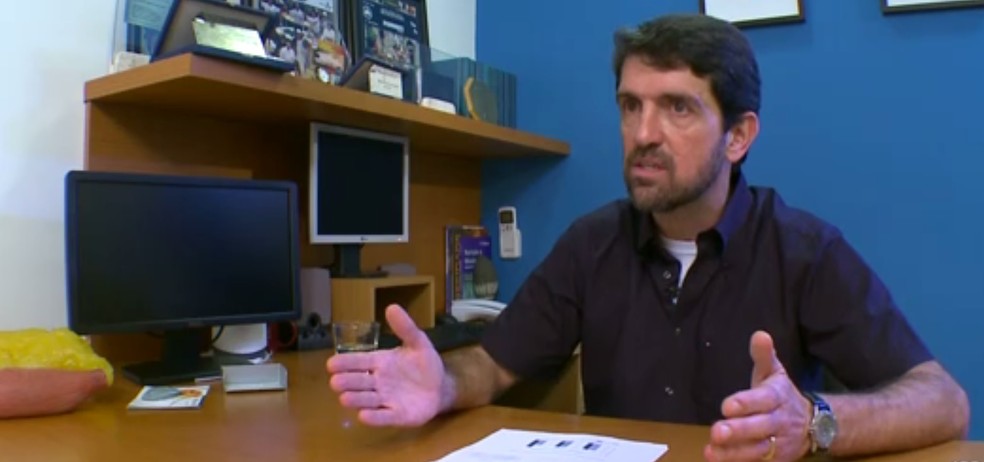 Professor Herbert Lancha, que teve pedido de afastamento da USP decretado pela Justiça (Foto: Reprodução/TV Globo)