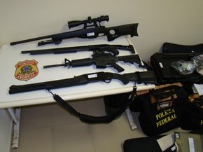 Armas pertenciam a grupo de extermínio desmontado pela operação Hecatombe no RN (Foto: Divulgação/Polícia Federal)
