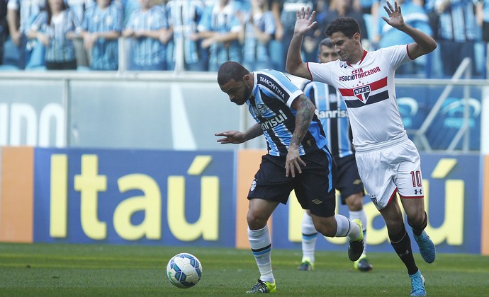Edinho, Grêmio, São Paulo, Arena (Foto: Lucas Uebel/Grêmio FBPA) Edinho, Grêmio, São Paulo, Arena (Foto: Lucas Uebel/Grêmio FBPA)