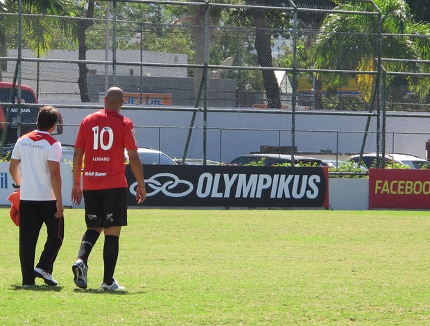 Adriano treino Flamengo (Foto: Richard Souza / Globoesporte.com)