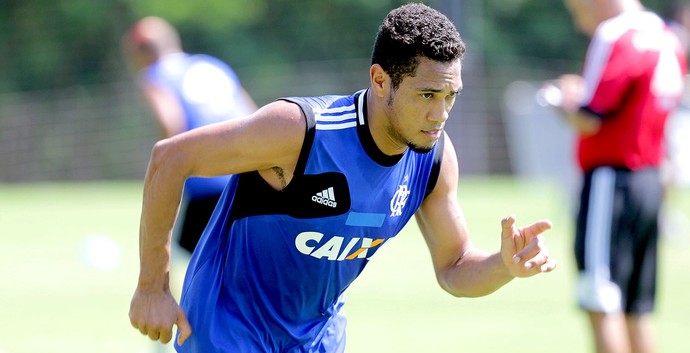 Hernane treino do Flamengo (Foto: Cezar Loureiro / Agência O Globo)