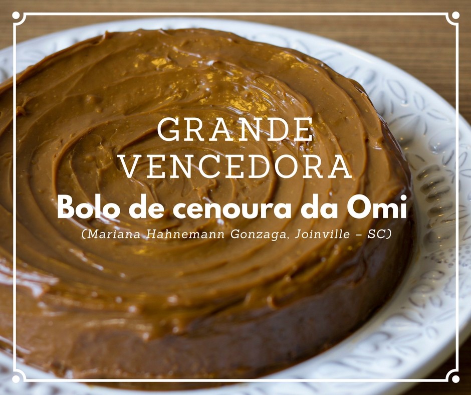 Bolo de cenoura da Omi (Mariana Hahnemann Gonzaga, Joinville – SC) (Foto: Marcia Evangelista/ Editora Globo)