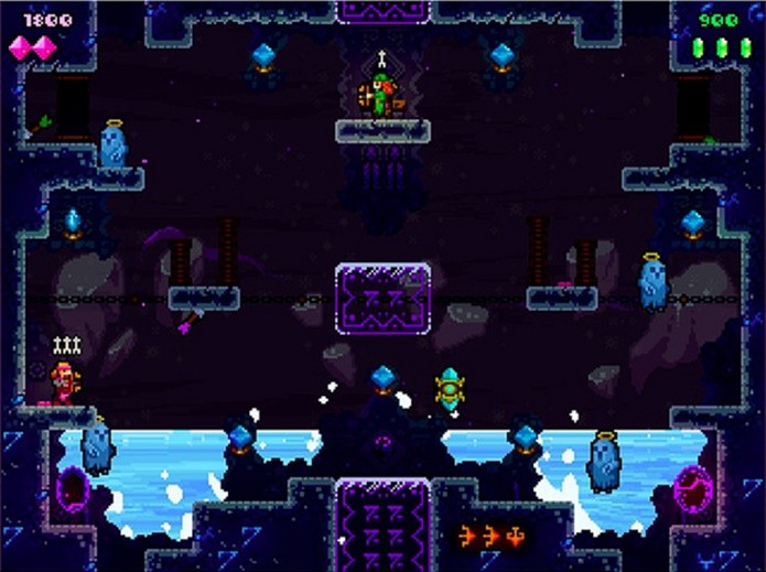 Além de multiplayer competitivo, Towerfall também oferece campanhas co-op (Divulgação/Sony)