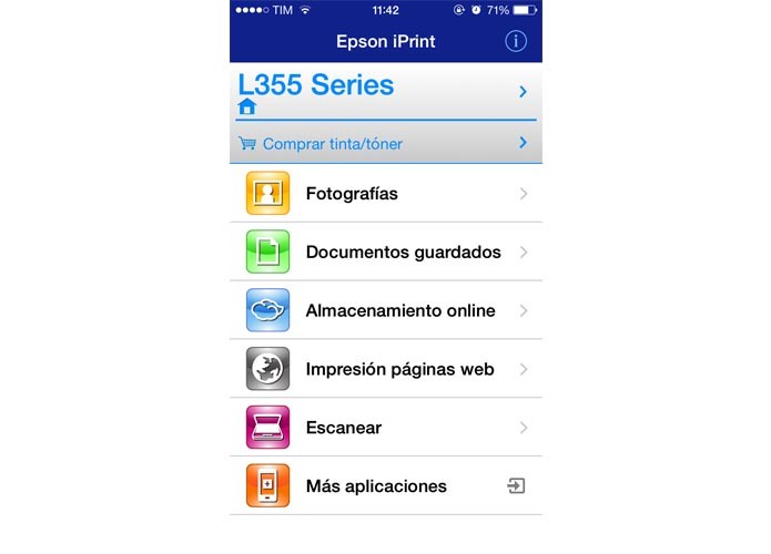 Aplicativo iPrint permite impressão direto dos dispositivos móveis (Foto: Reprodução / Laura Martins)