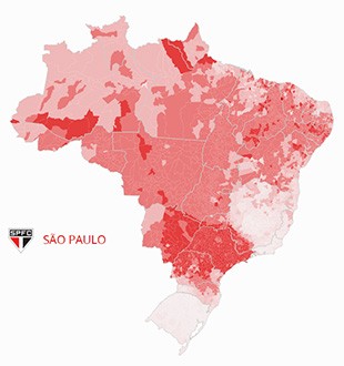 Mapa São Paulo (Foto: GloboEsporte.com)
