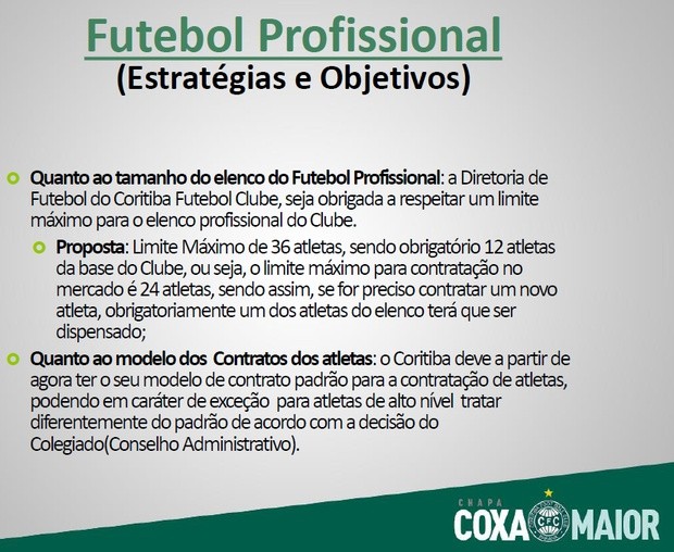 Blog Torcida Coritiba - Coxa Maior futebol profissional (estratégias e objetivos)