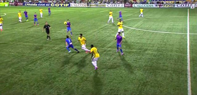 Frame-Brasil X Levante - Sub-20 (Foto: Reprodução) Frame-Brasil X Levante - Sub-20 (Foto: Reprodução)