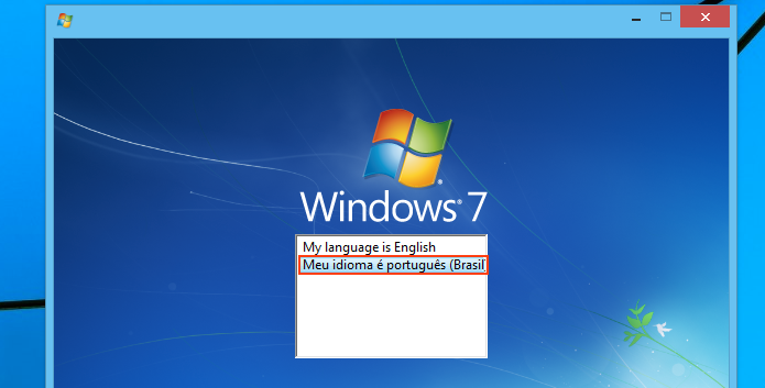 Escolhendo a linguagem do instalador do Windows 7 (Foto: reprodução/Edivaldo Brito)