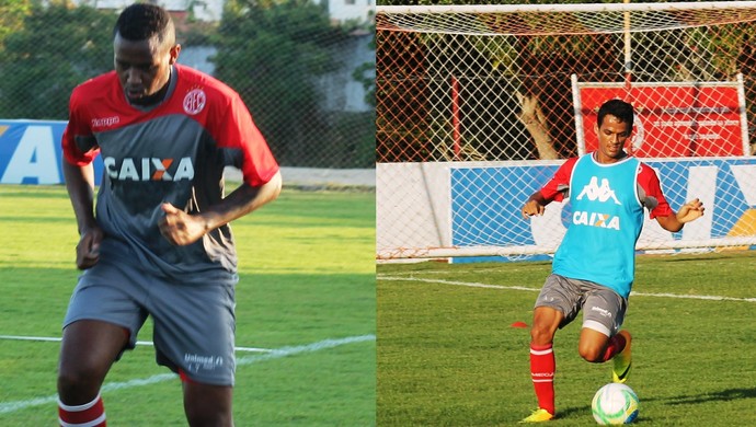 Lateral-direito Gustavo e zagueiro Cesinha dispensados América-RN (Foto: Canindé Pereira/Divulgação)