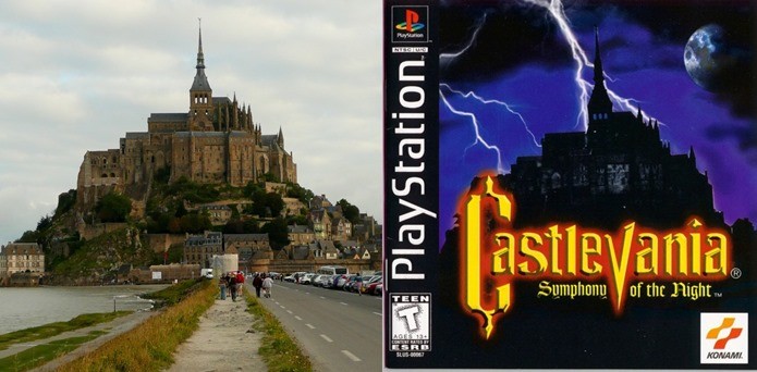 Castelos reais aparecem nas capas dos jogos de Castlevania (Foto: Montagem / Dario Coutinho)