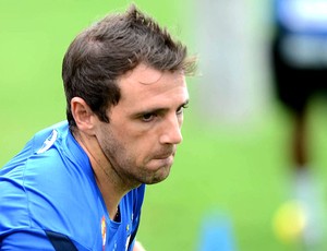 Montillo no treino do Santos (Foto: Ricardo Saibun / Divulgação Santos FC)