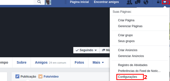 Acessando as "Configurações" de sua conta no Facebook (Foto: Reprodução/Edivaldo Brito) (Foto: Acessando as "Configurações" de sua conta no Facebook (Foto: Reprodução/Edivaldo Brito)) Acessando as "Configurações" de sua conta no Facebook (Foto: Reprodução/Edivaldo Brito) (Foto: Acessando as "Configurações" de sua conta no Facebook (Foto: Reprodução/Edivaldo Brito))
