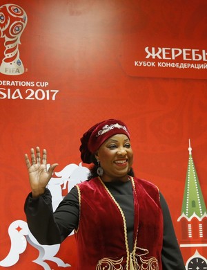 Fatima Samoura secretária-geral da Fifa em Kazan (Foto: Reuters)