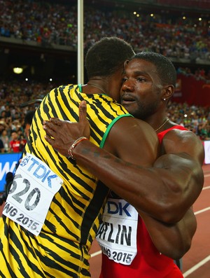 Usain Bolt Justin Gatlin Mundial de Atletismo de Pequim (Foto: Ian Walton / Getty Images)