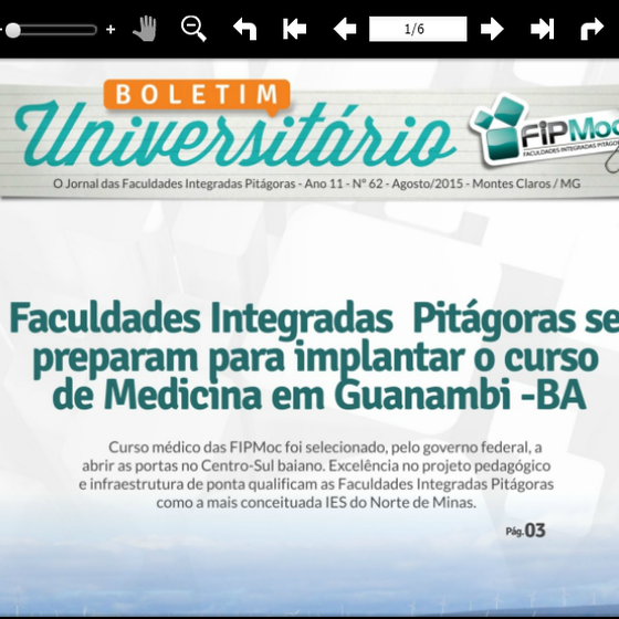 Em seu site, a FipMoc já anuncia a criação do curso de medicina (Foto: Reprodução)