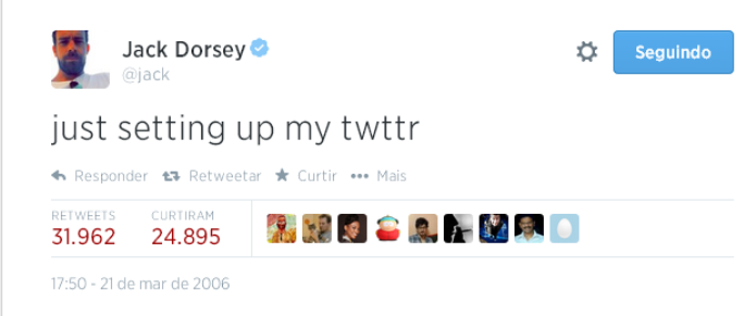 O primeiro tuíte foi postado por Dorsey (Foto: Divulgação)