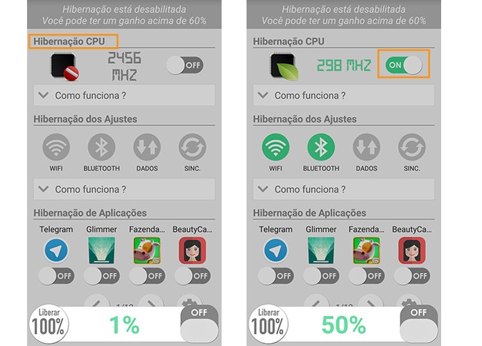 Ative o redutor de frequência do processamento do Android (Foto: Reprodução/Barbara Mannara)