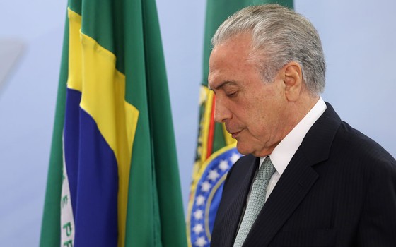 Presidente Michel Temer durante pronunciamento no Palácio do Planalto (Foto:  Adriano Machado/ÉPOCA)
