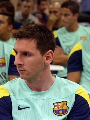 Messi coletiva Barcelona saída de Tito Vilanova (Foto: AP)