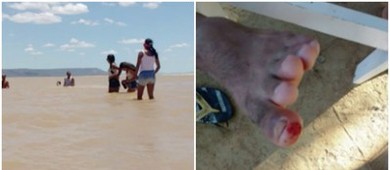 Piranhas atacam banhistas em trecho baiano do São Francisco (Reprodução)