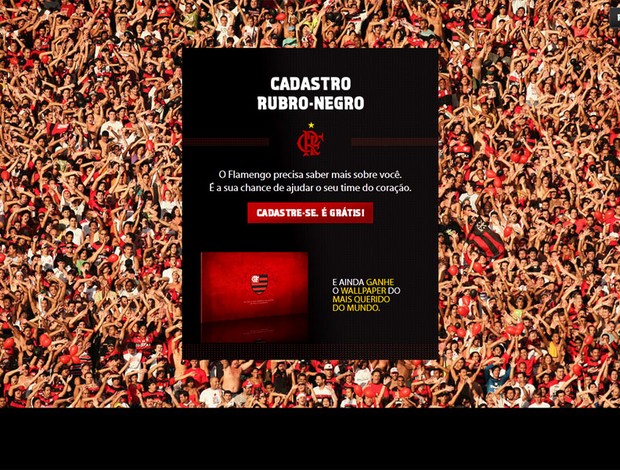 Site Flamengo cadastro torcedor  (Foto: Reprodução)