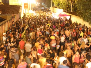 Bloco arrastou milhares de foliões para o Centro da cidade. (Foto: Ellyo Teixeira/G1 Piauí)