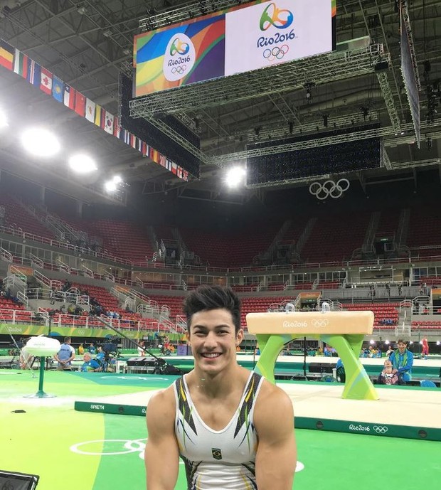 Ginasta Arthur Nory na arena de competições da Rio 2016 (Foto: Reprodução/Instagram)