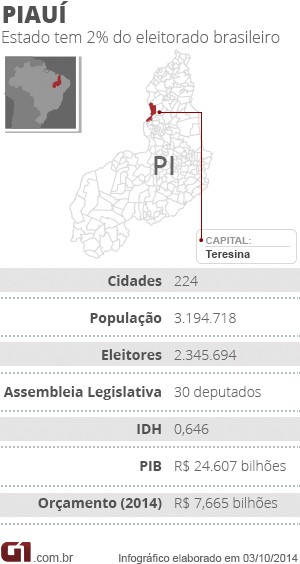 Mapa Piauí Eleições (Foto: Adelmo Paixão Neto/G1)