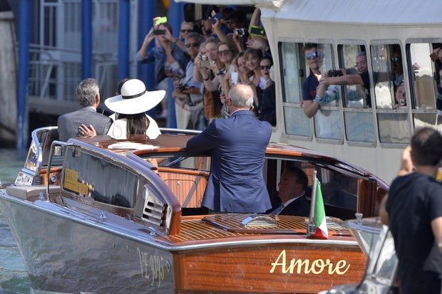 George Clooney e Amal Alamuddin  (Foto: Agência AFP)