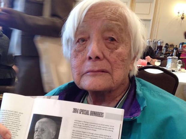 Grace Lee Boggs em foto de 17 de julho de 2014 (Foto: Reprodução/Facebook/Grace Lee Boggs)