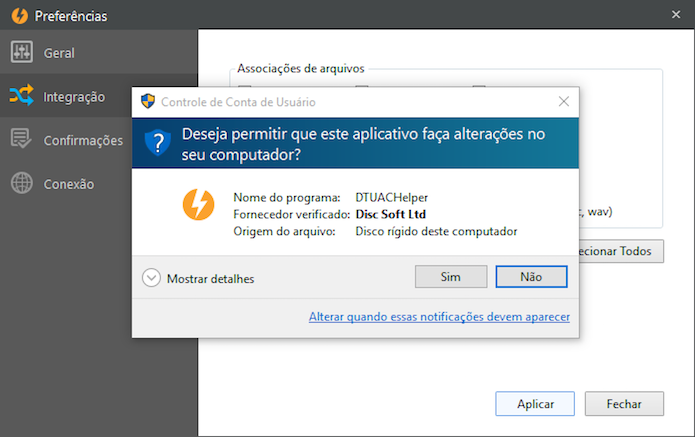 Permita que o aplicativo faça alterações no Windows (Foto: Reprodução/Helito Bijora)