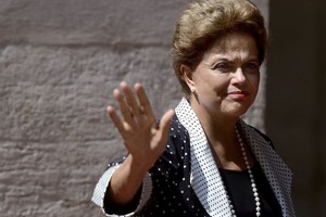 Dilma durante viagem a Roma, em julho (Foto: Filippo Monteforte / AFP)
