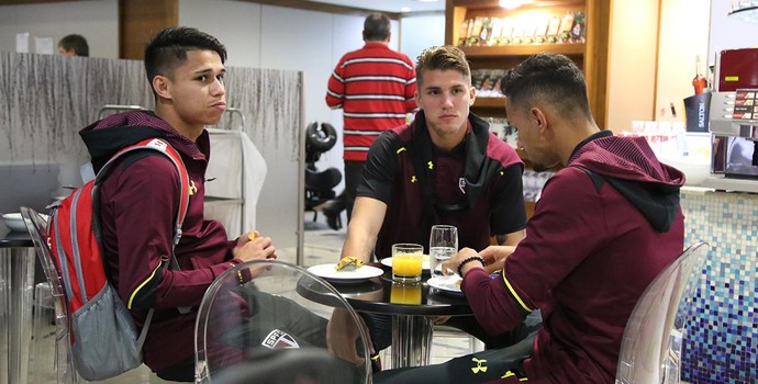 Jogadores São Paulo Aeroporto (Foto: Rubens Chiri/saopaulofc.net)