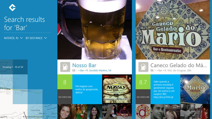 Foursquare indica locais de interesse para visitação na Copa do Mundo, incluindo avaliação dos clientes (Foto: Reprodução/Elson de Souza)