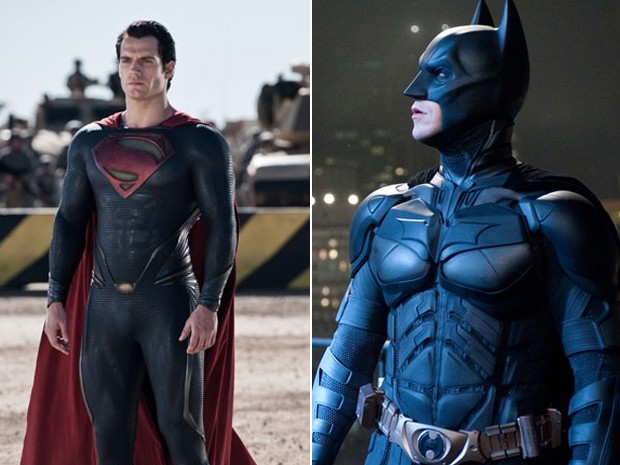 À esquerda, imagem do filme &#39;O homem de aço&#39;, de 2013, e à direita, imagem do filme &#39;Batman - o cavaleiro das trevas ressurge&#39;, de 2012 (Foto: Divulgação)