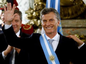 O presidente argentino eleito Mauricio Macri após posse no congresso em Buenos Aires, na Argentina (Foto: Marcos Brindicci/Reuters)