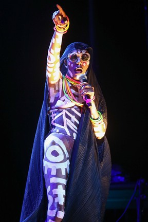 Grace Jones em show em São Paulo (Foto: Manuela Scarpa/ Brazil News)