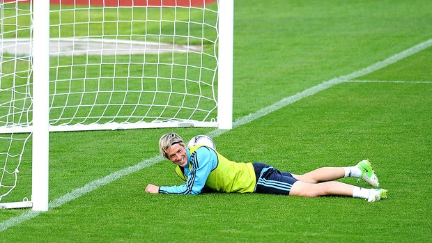 Fernando Torres no treino da seleção da Espanha (Foto: Getty Images)