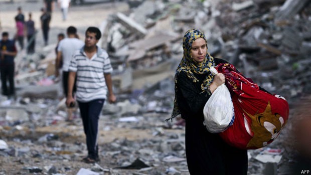 Grupos de direitos humanos alertam para a situação dos civis de Gaza após o conflito (Foto: AFP)